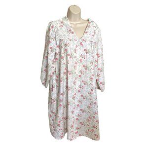 Womens Robe House Coat Floral Lace Size 12 St Michael Marks and Spencer u